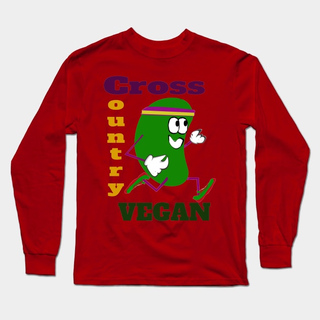 Cross Country Vegan Runner Long Sleeve T-Shirt by PoetandChef